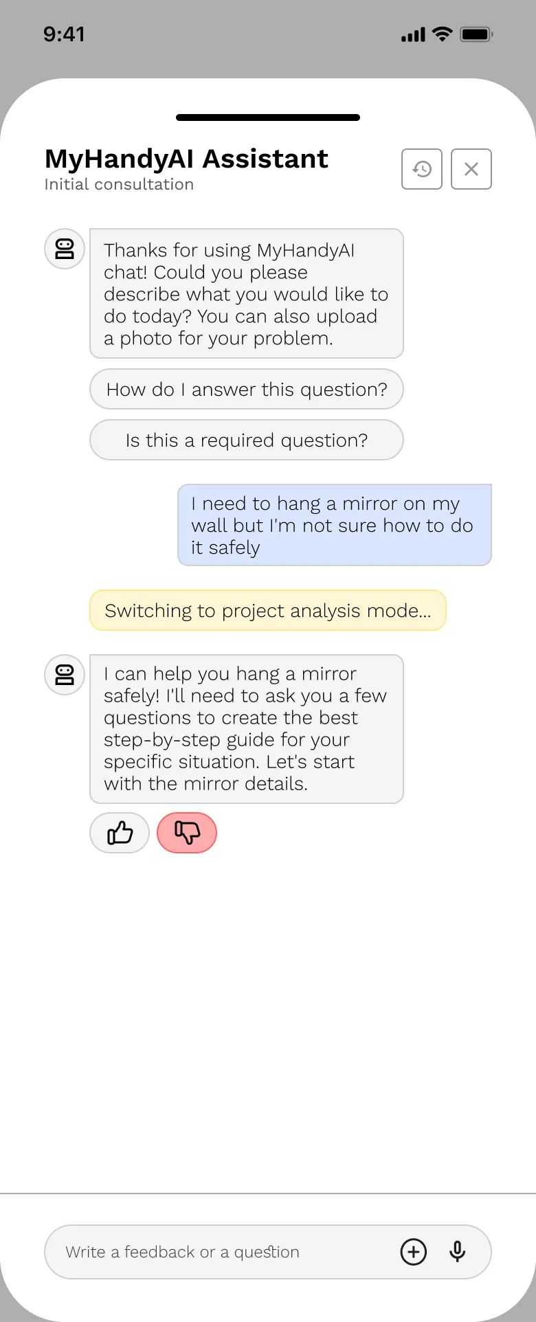 Thumbs Down Recovery
